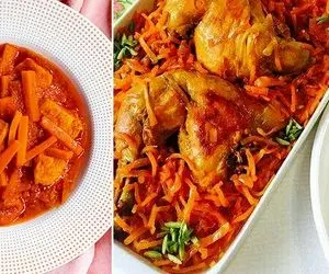 طرز تهیه خورشت هویج با مرغ / یه غذای خوش عطر و خوشرنگ با طعم بی نظیر