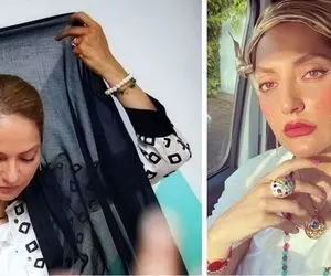 سلفی کم حجاب "مهناز افشار" پشت میله؛ وقتی خانوم بازیگر از باباش میگه!