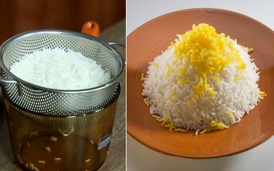 ترفندهای پخت برنج؛ از کجا بفهمیم که برنج آماده آبکش کردن هست یا نه؟