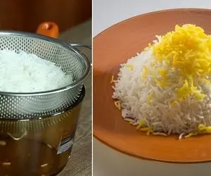 ترفندهای پخت برنج؛ از کجا بفهمیم که برنج آماده آبکش کردن هست یا نه؟