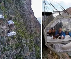 هتل معلق پرو که برای پر دل و جرأت ها ساخته شده