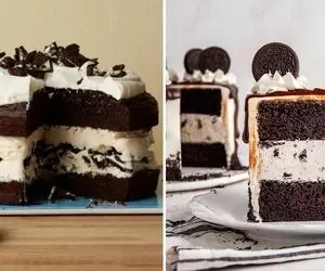 طرز تهیه کیک بستنی با بهترین دستور / یه کیک با پف زیاد که ترکیبش با بستنی حرف نداره