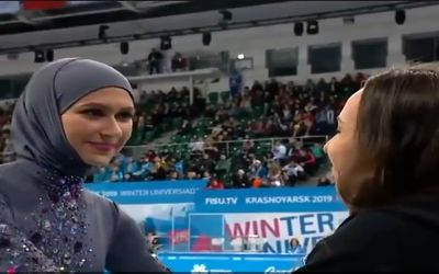 مریم امینی دختر ایرانی قهرمان رقص اسکی روسیه