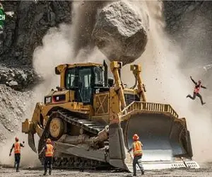 ابزارآلات غول پیکر؛ اپراتور بیل مکانیکی کرد کاری که نباید شد آنچه نباید