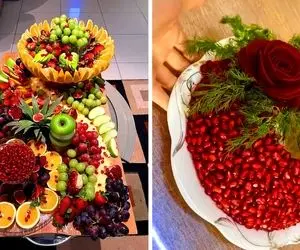 انواع تزیین شیک میوه آرایی شب چله واسه هر سلیقه ای / دیزاین برای عروس، مدرسه و مهمونی