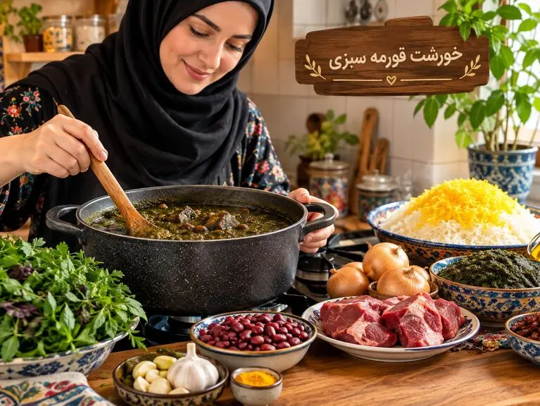 طرز تهیه خورشت قورمه سبزی مجلسی؛ چطور قورمه سبزی جاافتاده و خوش طعم داشته باشیم؟