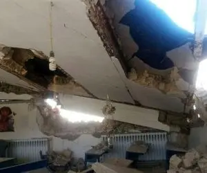 (ویدئو) فروریختن یک مدرسه در کوهدشت