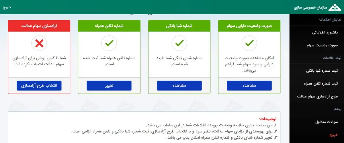 سامانه سهام عدالت www.samanese.ir راهنمای کامل ثبت نام و آزاد سازی سهام عدالت+ راهنمای تصویری