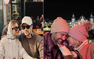 شاهرخ استخری و زن بلاگرش استایل زدن بلژیکی لب دریا/ خونه زندگی دوبلکس و سفره شاهنشاهی