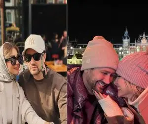 شاهرخ استخری و زن بلاگرش استایل زدن بلژیکی لب دریا/ خونه زندگی دوبلکس و سفره شاهنشاهی