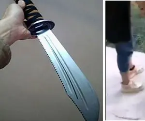 ویدیو قمه کشی هلیا دختر وقیح دهه هشتادی در پارک اصفهان!