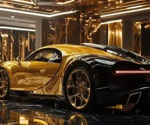 ماشین لوکس؛ بزرگترین بوگاتی جهان با موتور هیربدی از طلای 24 عیار و چدن غنی شده ساختن