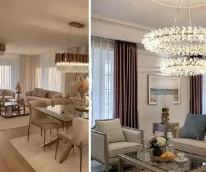 انواع مدل لوسترهای شیک و لوکس مناسب پذیرایی / بهترین ارتفاع لوستر واسه هر متراژ خونه