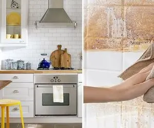 میخوام آشپزی کنم چندشم میشه انقدر دیوار پشت گاز چربه / تو هم ناراحتی؟ لم داره بیا بگم