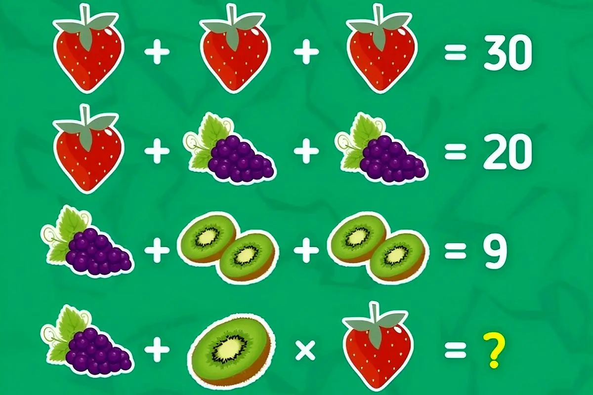 تست-هوش-ریاضی-ارزش-سه-میوه