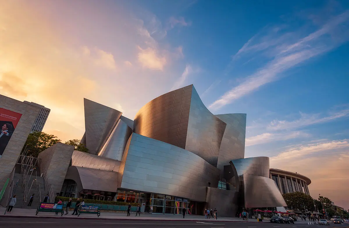 walt-disney-concert-hall-sunset-los-angeles-downtown-california