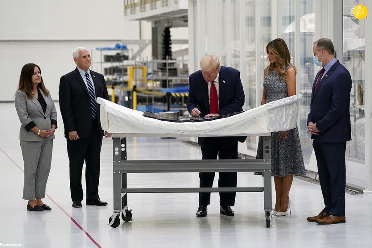 (تصاویر) ترامپ با خانواده در مراسم پرتاب فضاپیمای ناسا