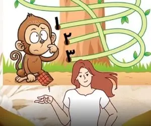 بازی فکری؛ اگه خدای هوش تلنتی بگو میمون از کدوم مسیر بره تا به موز برسه؟