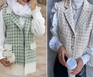 استایل با آیتم هایی از جنس پارچه شنل / با اورال و شلوار شنل همچین زمستونو بغل کن گرم