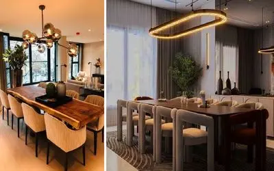 ایده دکوراسیون داینینگ روم مدرن و کلاسیک؛ سبک های فوق پیشرفته شده اتاق غذاخوری