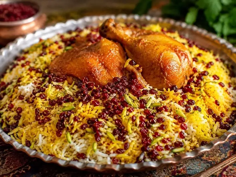 غذای نذری؛ طرز تهیه زرشک پلو با مرغ نذری برای 50نفر+ فوت وفن