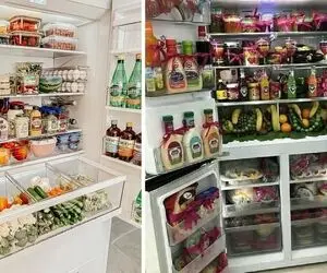 بهترین و زیباترین چیدمان یخچال عروس؛ لیست کامل وسایل و مواد غذایی مورد نیاز زوج