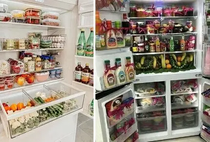 بهترین و زیباترین چیدمان یخچال عروس؛ لیست کامل وسایل و مواد غذایی مورد نیاز زوج