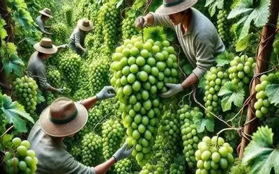 کشاورزی نوین؛ چه انگورهایی بار آووردن خوشه رو کندنی با 2تا دست نگه میدارن انقد سنگینن