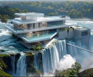 معماری خلاقانه / خونه ساختن لب آبشار معمارش بهشت رو به تصویر کشیده