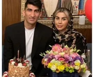(عکس) علیرضا بیرانوند با همسرش تولد گرفت