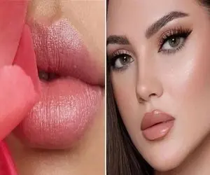 آموزش گام به گام حجیم سازی لب ها با کرم پودر و رژلب / بدون تزریق و آمپول لب پروتزی شو