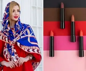 آرایش متناسب با رنگ شال های مختلف / برا عید دیدنی اینجوری ست کن گل سر سبد فامیل میشی 