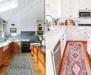 ایده برا ست کردن فرش آشپزخانه با کابینت/ مهم نیس کابینتت چه رنگه این فرشا به همش میاد