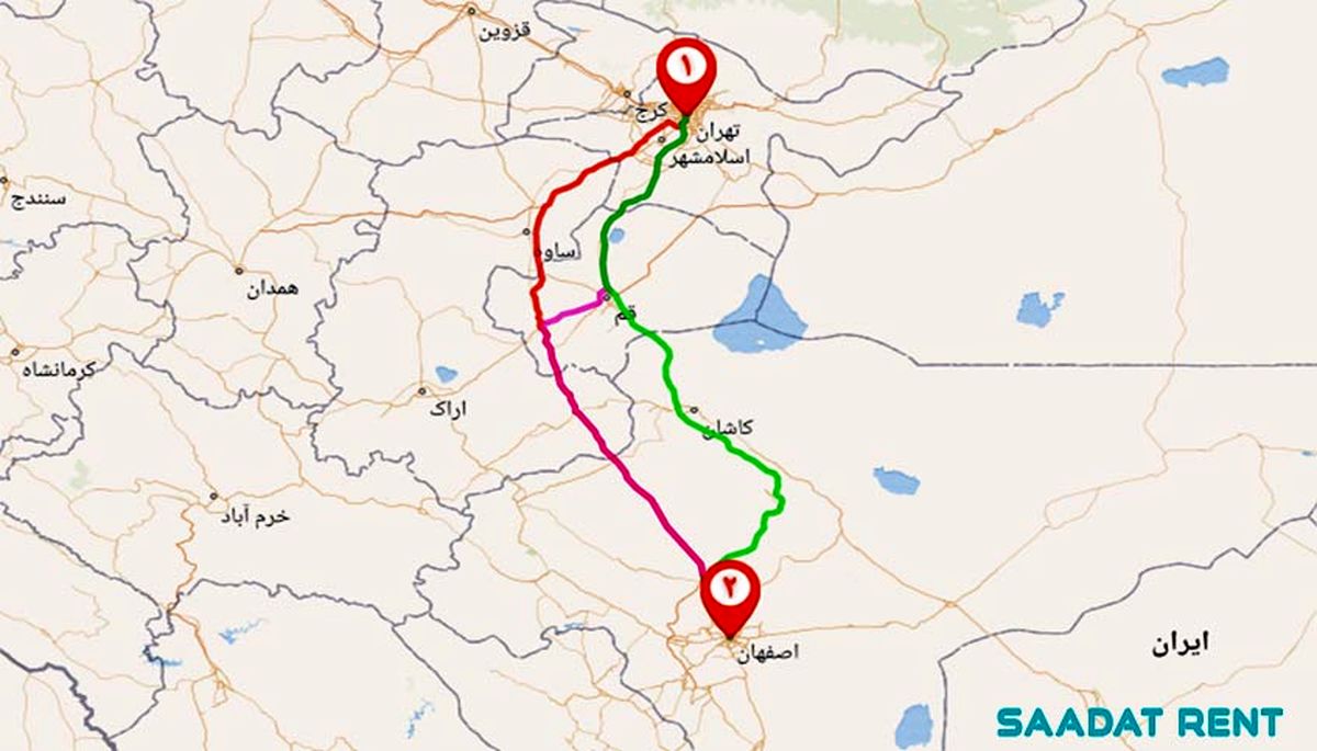 Distance-from-Tehran-to-Isfahan