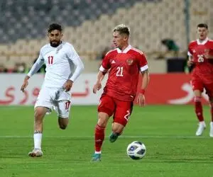 تساوی تیم ملی ایران با روسیه در آزادی