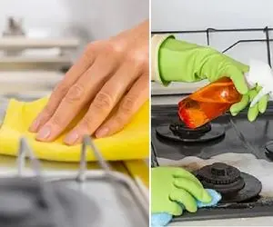 معرفی شوینده هایی که استیل گاز را با یک دستمال برق میندازن؛ روش کار بدون اسکاج و سیم