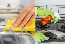 معرفی شوینده هایی که استیل گاز را با یک دستمال برق میندازن؛ روش کار بدون اسکاج و سیم