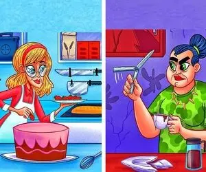 هوش تصویری؛ اگه پُز میدی که باهوشی بگو کدوم از این خانومای آشپز قصد کشتن شوهرش رو داره؟