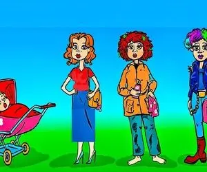 بازی فکری؛ بگو کدوم از این خانومای عجیب غریب مادر نوزاد؟