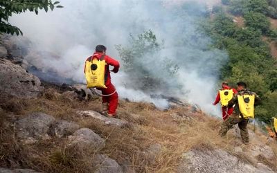 آتش در جنگل‌های هیرکانی استان گلستان شعله می‌کشد