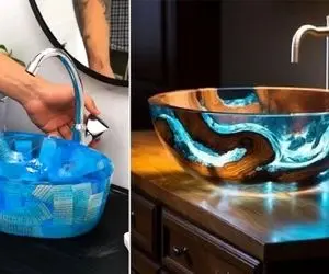 خیره کننده ترین روشویی های جهان رزین به تن دارند؛ ایده سرویس بهداشتی جذاب با جنسی نو