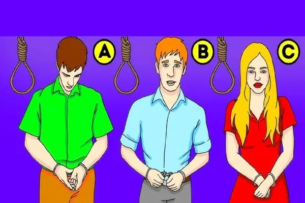 بازی فکری؛ فقط اونایی که از نخبگان هستن میتونن بگن کدوم از مجرما از طناب دار در میره