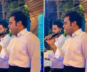 آواز محلی؛ خواننده با شلوار کردیش  چه ریتمی تو عروسی آهنگ نا ناله برنو رو خوند