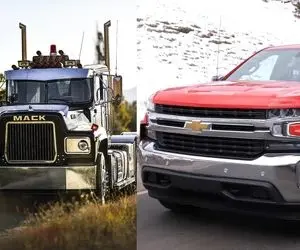 نبرد بین کامیون ماک و شورولت | ویدیو