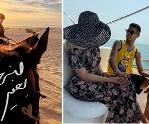 زن خوش اندام قائدی با لباس تنگ رو اسب؛ تو که اونوری چرا فینگلیشت خرابه! 