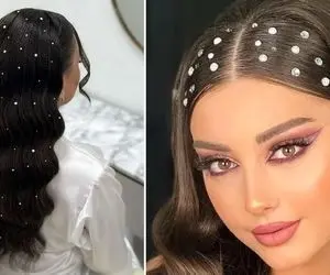 تزیین مو با مروارید صدفی؛ ایده های ترند زیباسازی موی بلند و کوتاه با مروارید عروسکی