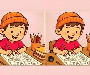 بازی فکری؛ اگه پوست و استخوانت از هوش 3 تا تفاوت تو این بچه فسقل پیدا کن