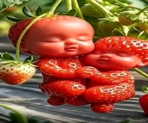 کشاورزی نوین؛ توت فرنگی پرورش دادن تو قالب عروسک انقد بانمکن دلت نمیاد بخوریشون