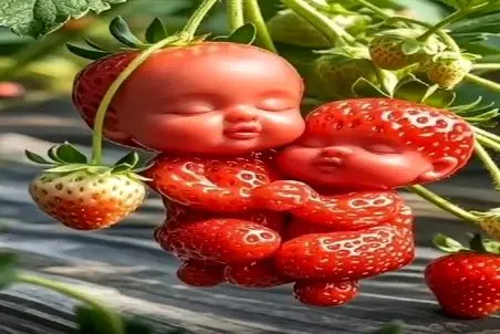کشاورزی نوین؛ توت فرنگی پرورش دادن تو قالب عروسک انقد بانمکن دلت نمیاد بخوریشون
