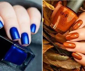 جدیدترین رنگ و نقش لاک مناسب پاییز؛ طراحی ویژه برای سلیقه های خاص که برگ دوست ندارن